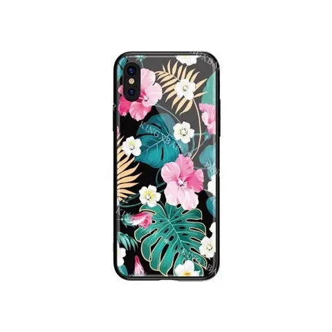 Capa Apple iPhone 7 Plus / 8 Plus (Flores e Folhas)