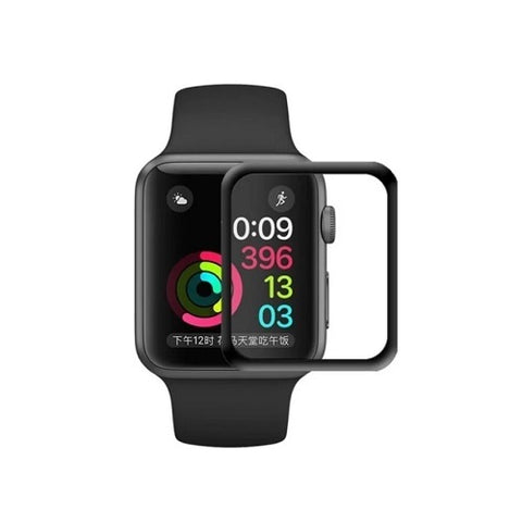 Película Apple Watch Com Margem Preta (41mm) Vidro Temperado Com Margem Preta